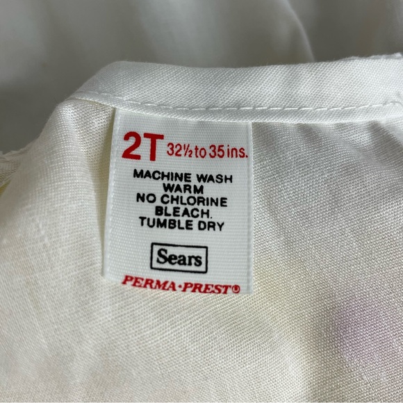 70s Sears Toddler Blouse Flutter Sleeves Babydoll 2T - Picture 9 of 10